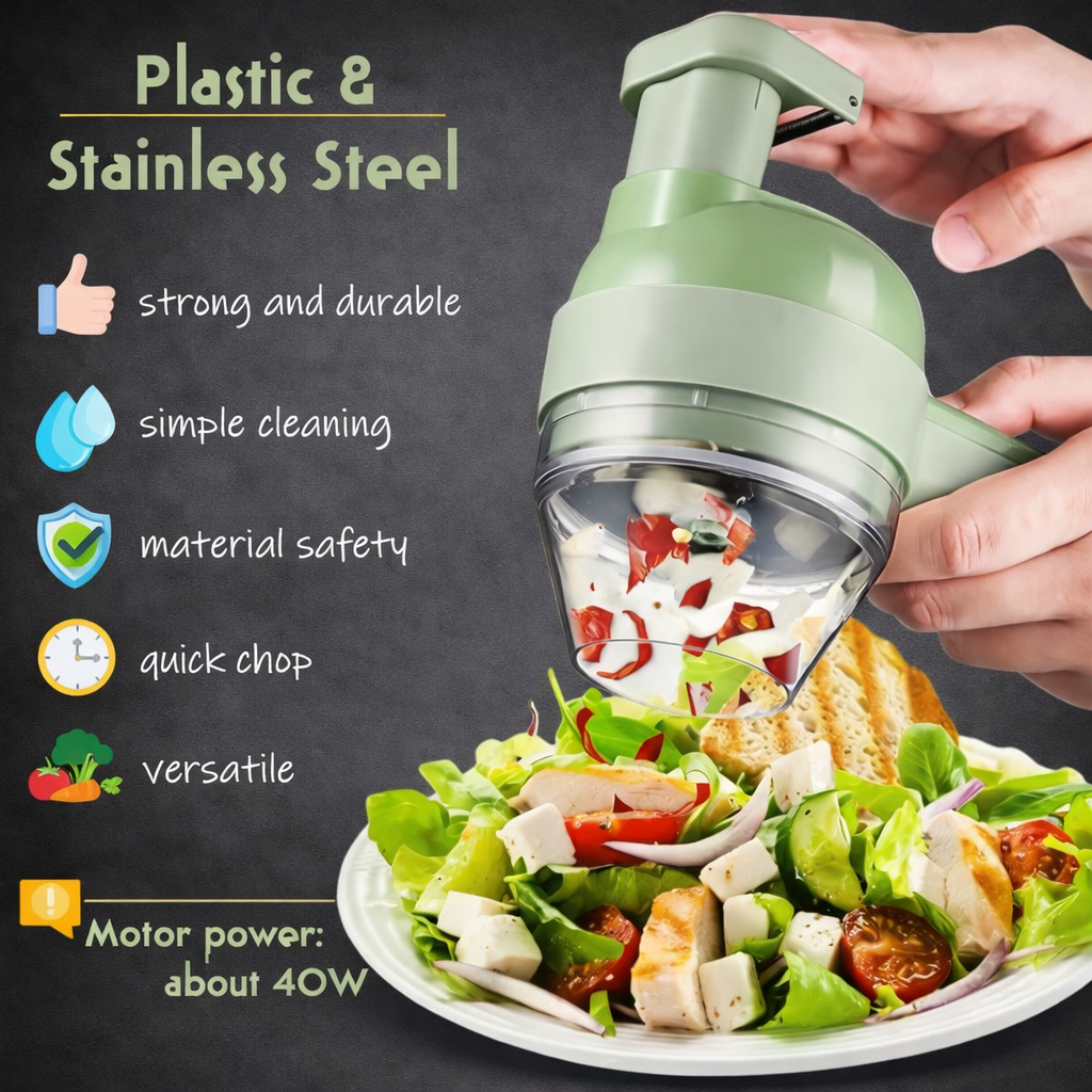 4 in 1 Portable Electric Vegetable Cutter Set