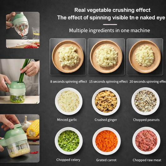 4 in 1 Portable Electric Vegetable Cutter Set