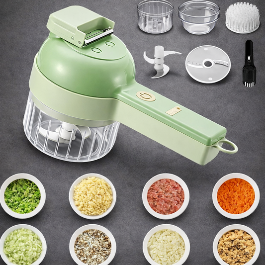 4 in 1 Portable Electric Vegetable Cutter Set