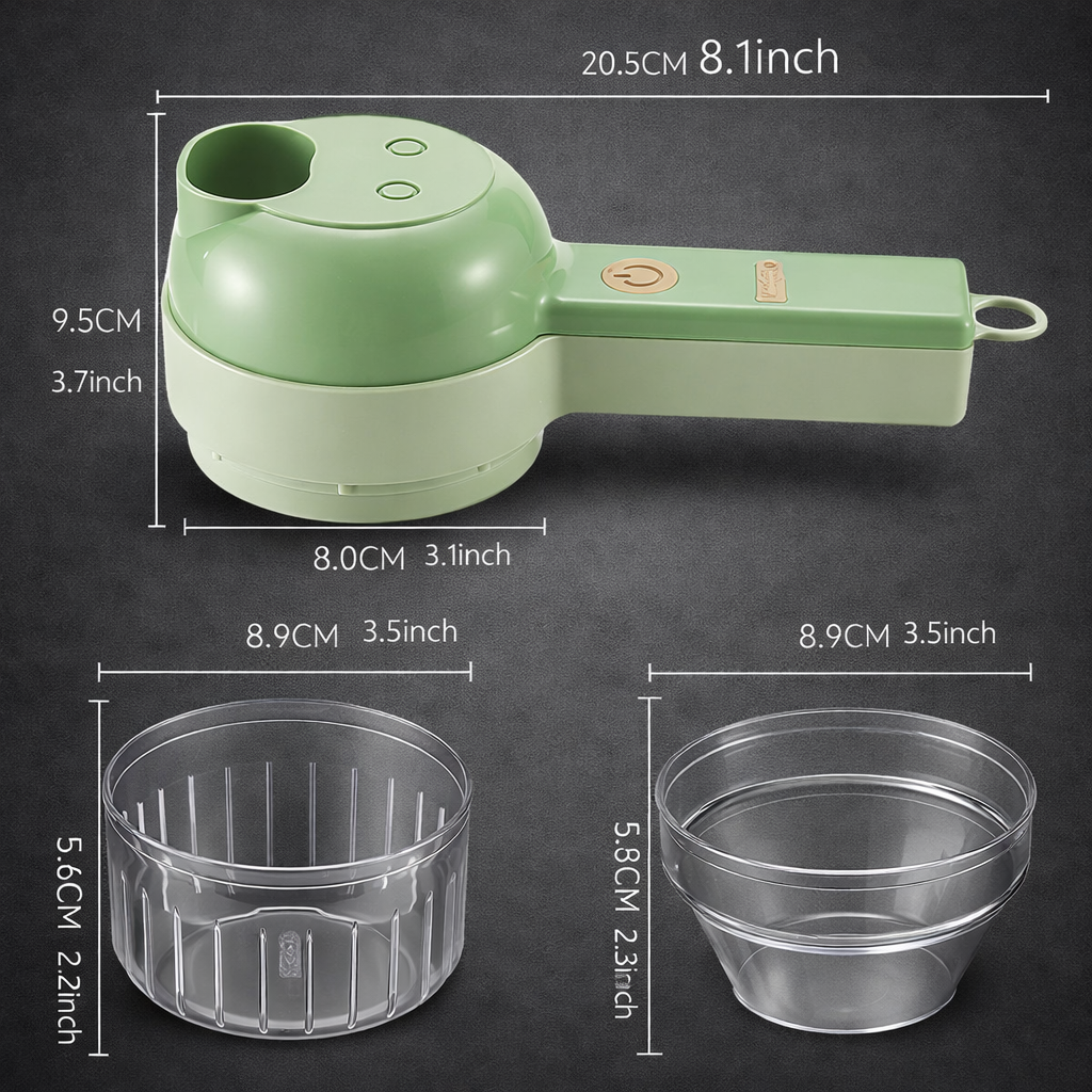 4 in 1 Portable Electric Vegetable Cutter Set