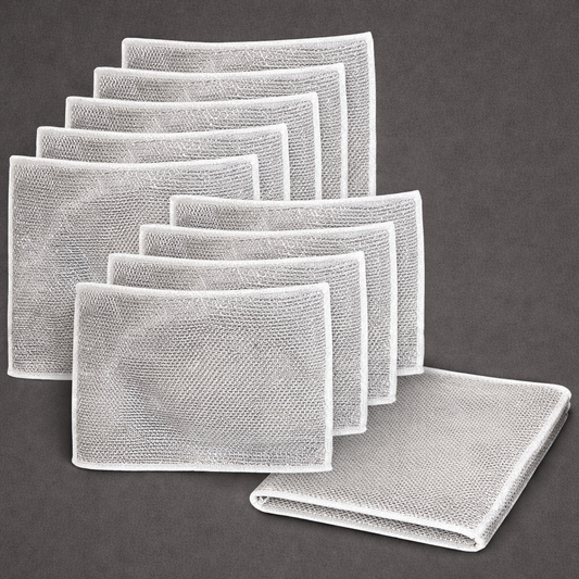 Multipurpose Wire Dishwashing Rags for Wet and Dry Pack of 10